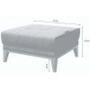 Světle šedá látková podnožka MESONICA Musso Tufted