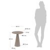 Zelenošedý kovový kulatý odkládací stolek Kave Home Shirel 38 cm