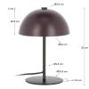 Vínově červená kovová stolní lampa Kave Home Aleyla
