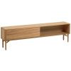 Masivní dubový TV stolek Kave Home Lenon 200 x 35 cm