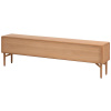 Masivní dubový TV stolek Kave Home Lenon 200 x 35 cm