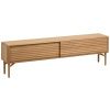 Dubový TV stolek Kave Home Lenon 200 x 35 cm