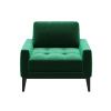 Zelené sametové křeslo MESONICA Musso Tufted