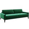 Zelená trojmístná sametová pohovka MESONICA Musso Tufted 211 cm