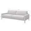 Modrá trojmístná sametová pohovka MESONICA Musso Tufted 211 cm