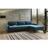 Modrá sametová rohová pohovka MESONICA Musso Tufted, pravá, 248 cm -fv-interier-25