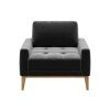 Tmavě šedé sametové křeslo MESONICA Musso Tufted