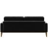 Tmavě šedá dvoumístná sametová pohovka MESONICA Musso Tufted 173 cm