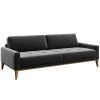 Tmavě šedá trojmístná sametová pohovka MESONICA Musso Tufted 211 cm