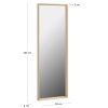 Přírodní dřevěné nástěnné zrcadlo Kave Home Nerina 52 x 152 cm