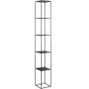 Černý kovový regál Moreno 230 cm