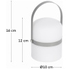 Šedá plastová LED lampa Kave Home Ridley