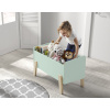 Mátově zelený lakovaný úložný box na hračky Vipack Kiddy 39 x 80 cm -fv-interier-25