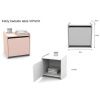 Růžový lakovaný dětský noční stolek Vipack Kiddy 40 x 36 cm