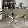 Skleněný jídelní stůl Kave Home Argo 200 x 100 cm s nerezovou podnoží -fv-interier-25