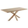 Dubový jídelní stůl Kave Home Argo 200 x 100 cm s přírodní kovovou podnoží