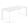 Bílý skleněný rozkládací jídelní stůl Kave Home Axis 140/200 x 90 cm -fv-interier-25