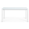 Bílý skleněný rozkládací jídelní stůl Kave Home Axis 160/220 x 90 cm