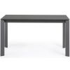 Tmavě šedý skleněný rozkládací jídelní stůl Kave Home Axis 140/200x90 cm