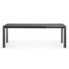 Tmavě šedý skleněný rozkládací jídelní stůl Kave Home Axis 160/220x90 cm