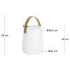 Bílá plastová stolní LED lampa Kave Home Dialma