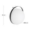 Bílá plastová stolní LED lampa Kave Home Dinesh s černou rukojetí