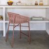 Červeno hnědá pletená barová židle Kave Home Yanet 65 cm -fv-interier-25