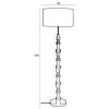 Černá látková stojací lampa ZUIVER TOTEM 148 cm