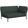 Tmavě zelený látkový rohový modul HOUE Level 140 x 95 cm, pravý