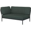 Tmavě zelený látkový rohový modul HOUE Level 140 x 95 cm, levý