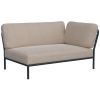 Světle šedý látkový rohový modul HOUE Level 140 x 95 cm, pravý