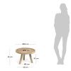 Teakový kulatý konferenční stolek Kave Home Glenda 55 cm