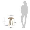Teakový kulatý odkládací stolek Kave Home Glenda 35 cm