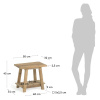Teaková stolička Kave Home Safara 45 cm