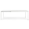 Bílý hliníkový zahradní rozkládací stůl Bizzotto Konnor 160/240 x 100 cm