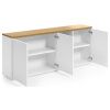 Bílá lakovaná komoda Kave Home Abilen 180 x 36 cm