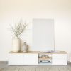 Bílý lakovaný TV stolek Kave Home Abilen 200 x 36 cm -fv-interier-25