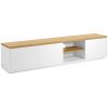 Bílý lakovaný TV stolek Kave Home Abilen 200 x 36 cm