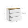 Bílá lakovaná komoda Kave Home Abilen 90 x 36 cm