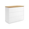Bílá lakovaná komoda Kave Home Abilen 90 x 36 cm