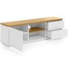 Bílý lakovaný TV stolek Kave Home Abilen 150 x 26 cm