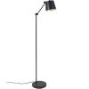Černá kovová stojací lampa WLL HAJO 124 cm