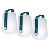 Set tří modrých venkovních lamp Fermob Balad 13,5 cm