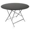 Černý kovový skládací stůl Fermob Bistro 117 cm