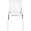 Transparentní plastová jídelní židle Simple Chair