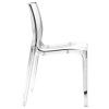 Transparentní plastová jídelní židle Simple Chair