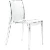 Transparentní plastová jídelní židle Simple Chair