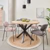 Dubový jídelní stůl Kave Home Argo 120 cm s černou kovovou podnoží -fv-interier-25