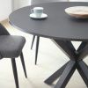 Černý lakovaný jídelní stůl Kave Home Argo 120 cm s černou kovovou podnoží -fv-interier-25