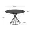 Černý lakovaný jídelní stůl Kave Home Niut 120 cm